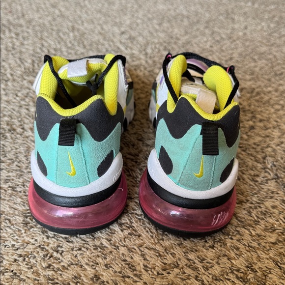 Nike Air Max React 270 Youth 5.5 (Women’s 7) Bright Violet Multicolor Athletic - Picture 3 of 7